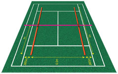 Mini Orange Tennis Sideline Set